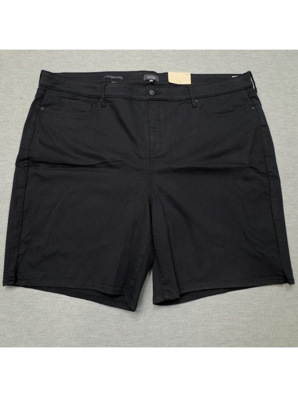 NYDJ Ella Shorts Womens 28W Black With Sideseam Slits Lift X Tuck Technology NWT